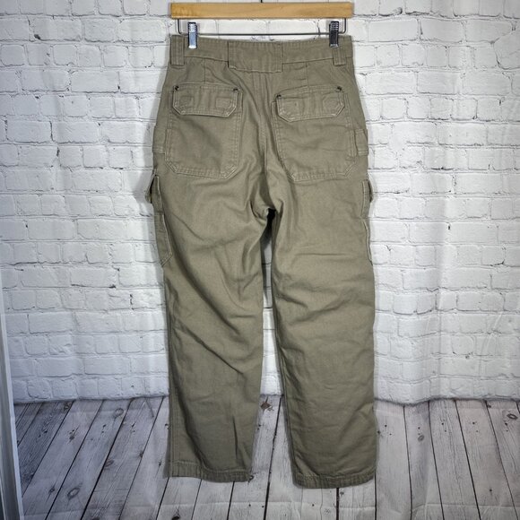 Duluth Trading Pants Mens 30 Fire Hose Relax Cargo HEAVY Brown Workwear 92204 - Picture 6 of 10
